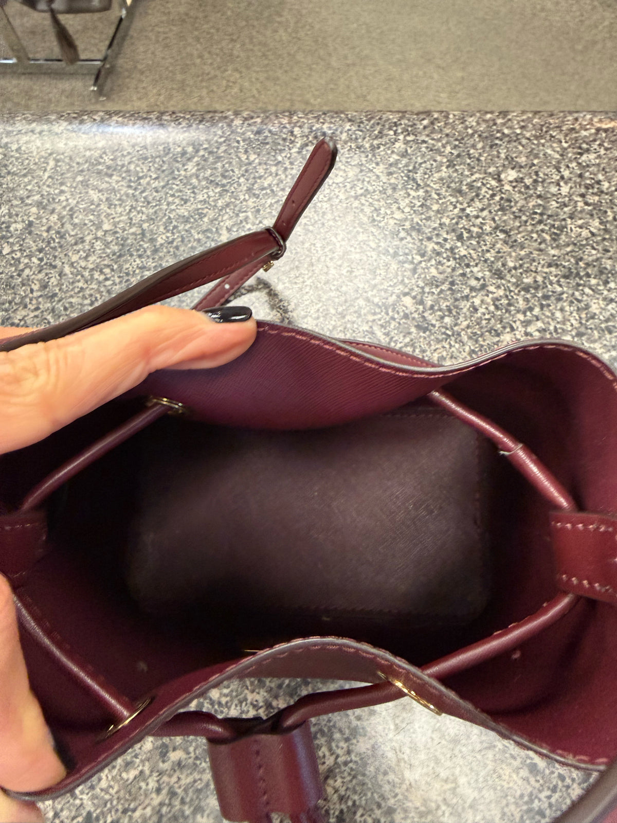 Pre-owned MICHAEL KORS Wine Crossbody Designer Purse