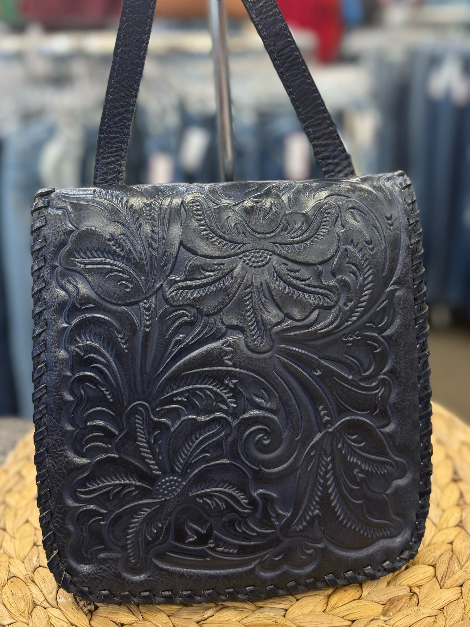 Pre-owned PATRICIA NASH Navy Crossbody Designer Purse