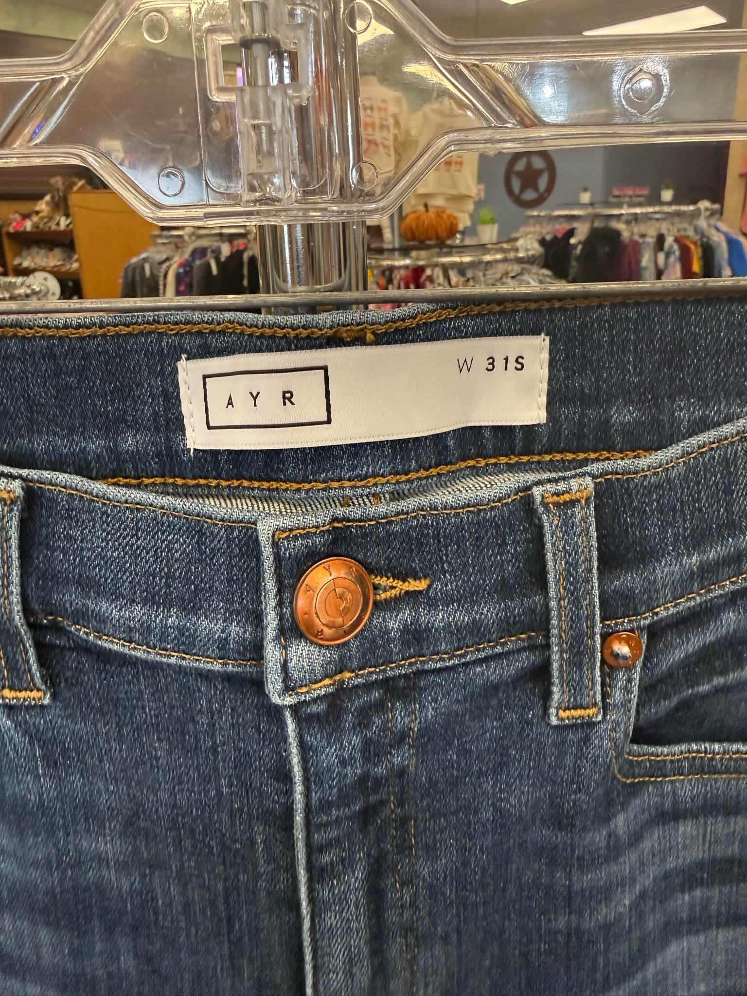 Pre-owned AYR Dark Denim Size: 11 Designer Jean