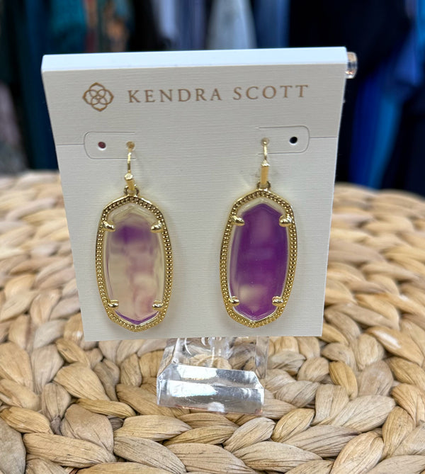 New with Tag KENDRA SCOTT Iridescent Gold Designer Earring