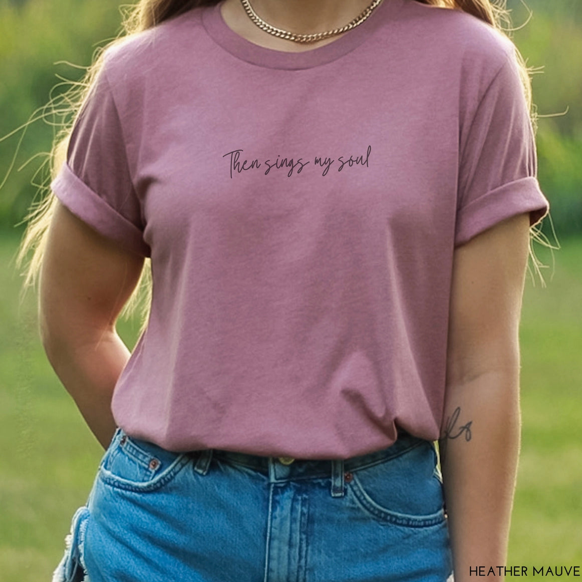 New Faith Life Christian Heather Mauve Size S Short Sleeve Tee