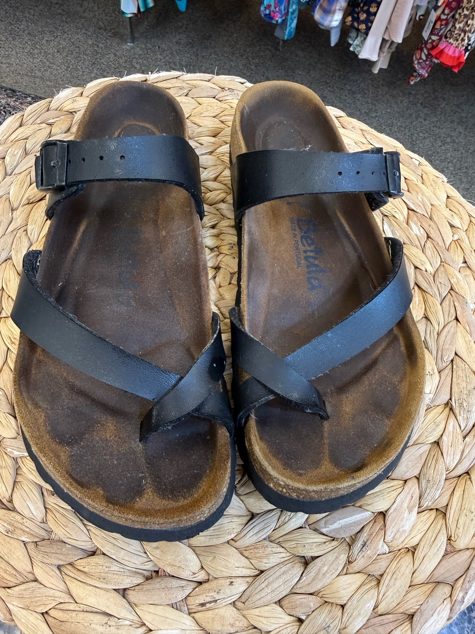 Pre-owned BIRKENSTOCK Black Size 7.5 Designer Sandal