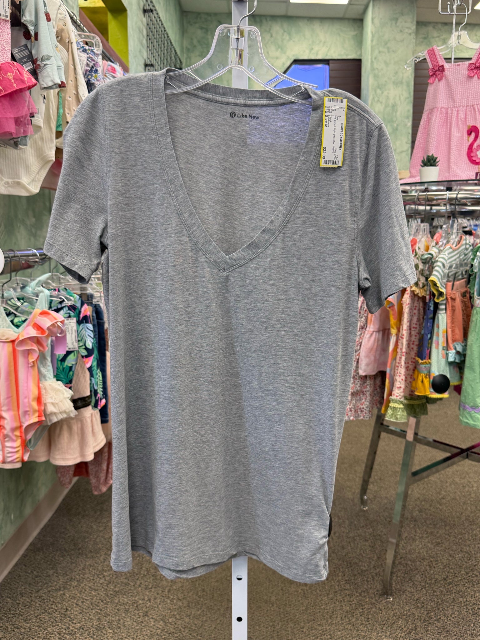 Pre-owned Lululemon Light gray Size M Short Sleeve Tee