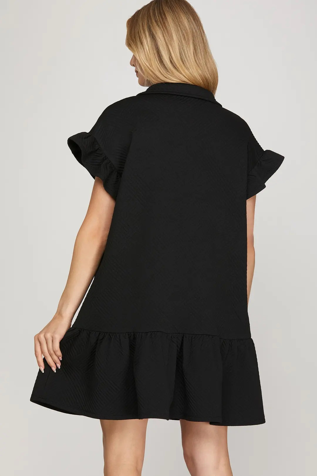 New SHE+SKY Black Size Small Short Sleeve Dress