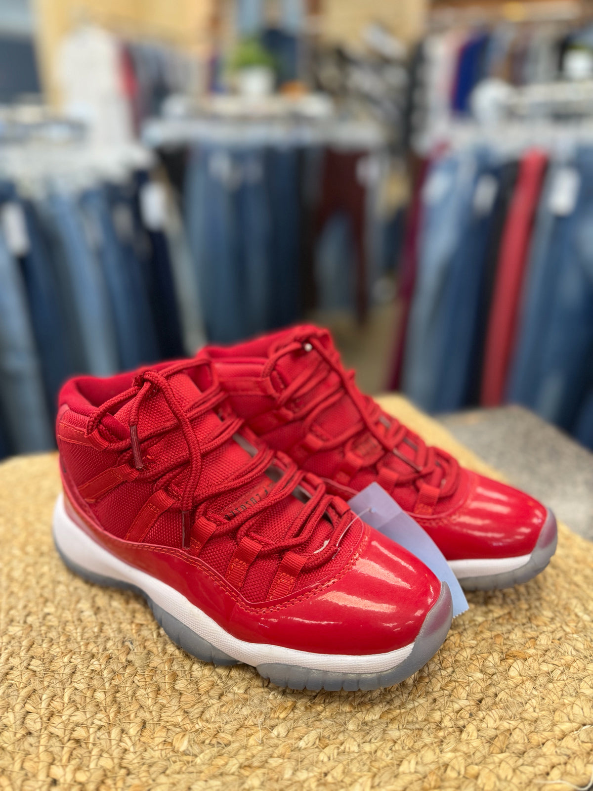 Pre-owned Nike Air Jordan Red White Trim Size 7 Designer Sneaker