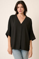 New MITTOSHOP Black Size S Quarter Sleeve Blouse