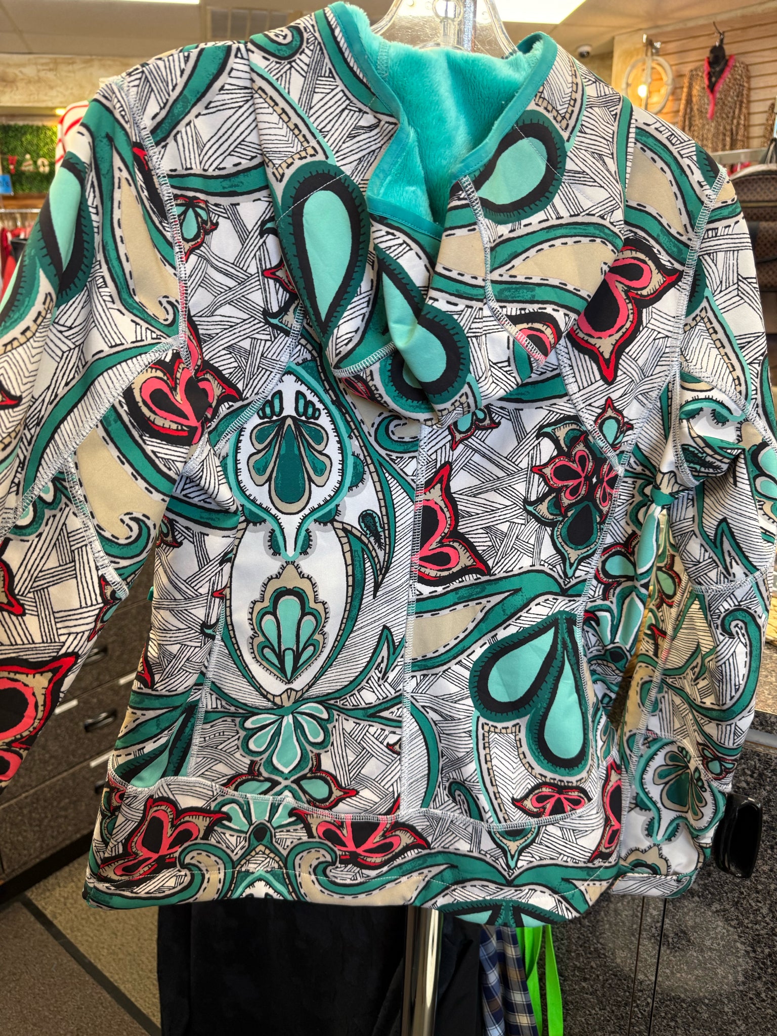 Pre-owned KOPPEN White Teal Size: S Long Sleeve Jacket