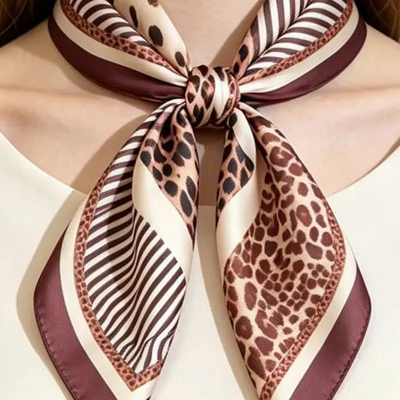 New MERV Leopard Brown Scarf