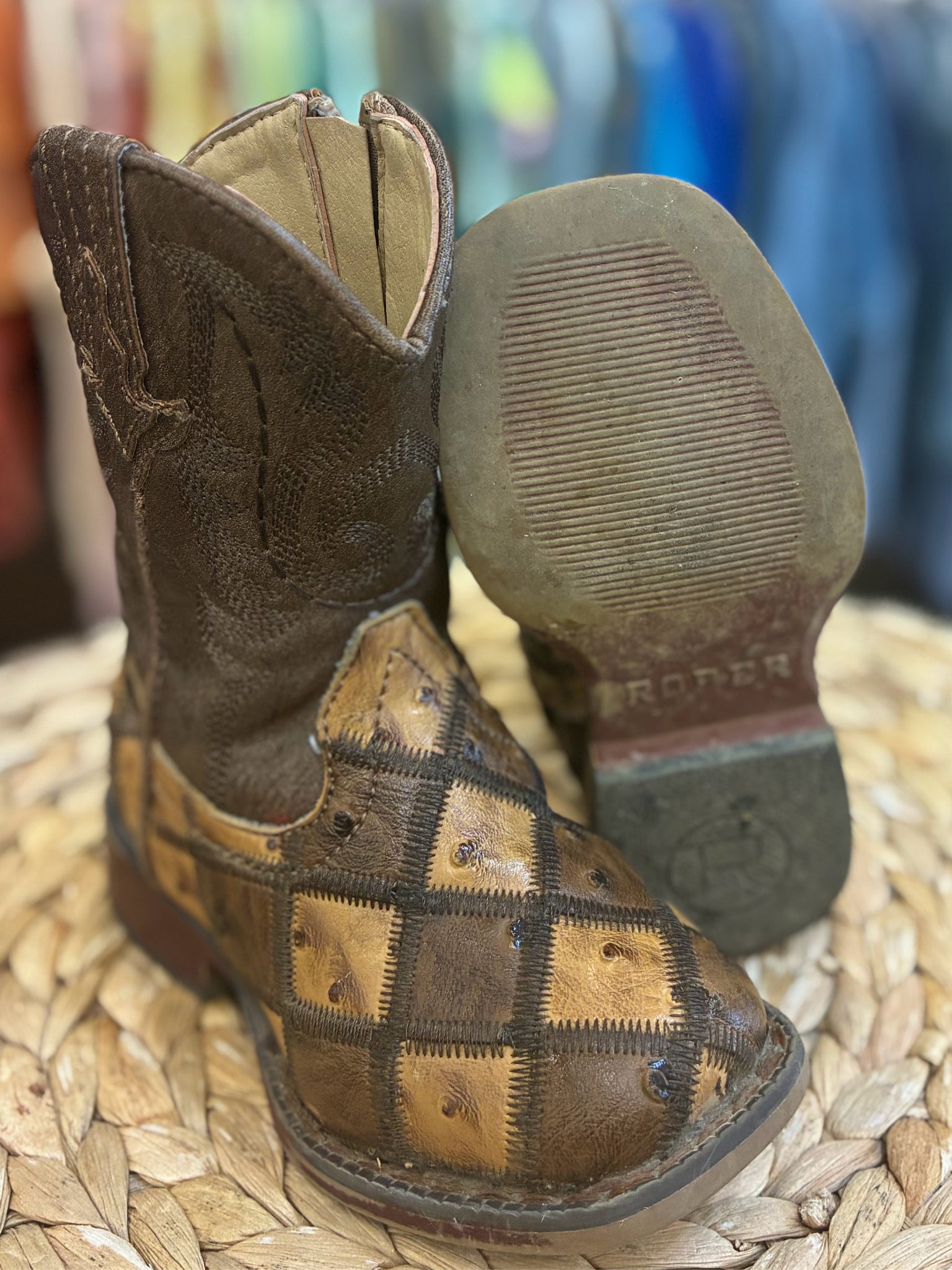 Pre-owned ROPER Brown Light brown C-SIZE 5 Boys Boots