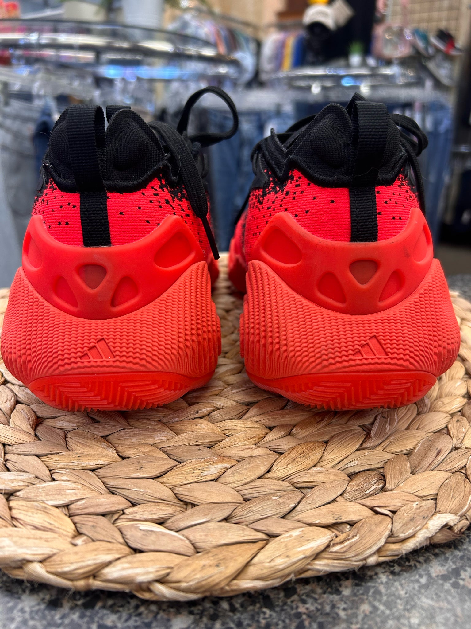 Pre-owned ADIDAS Bright orange Black SHOE SIZE 6.5 MENS Designer Sneaker
