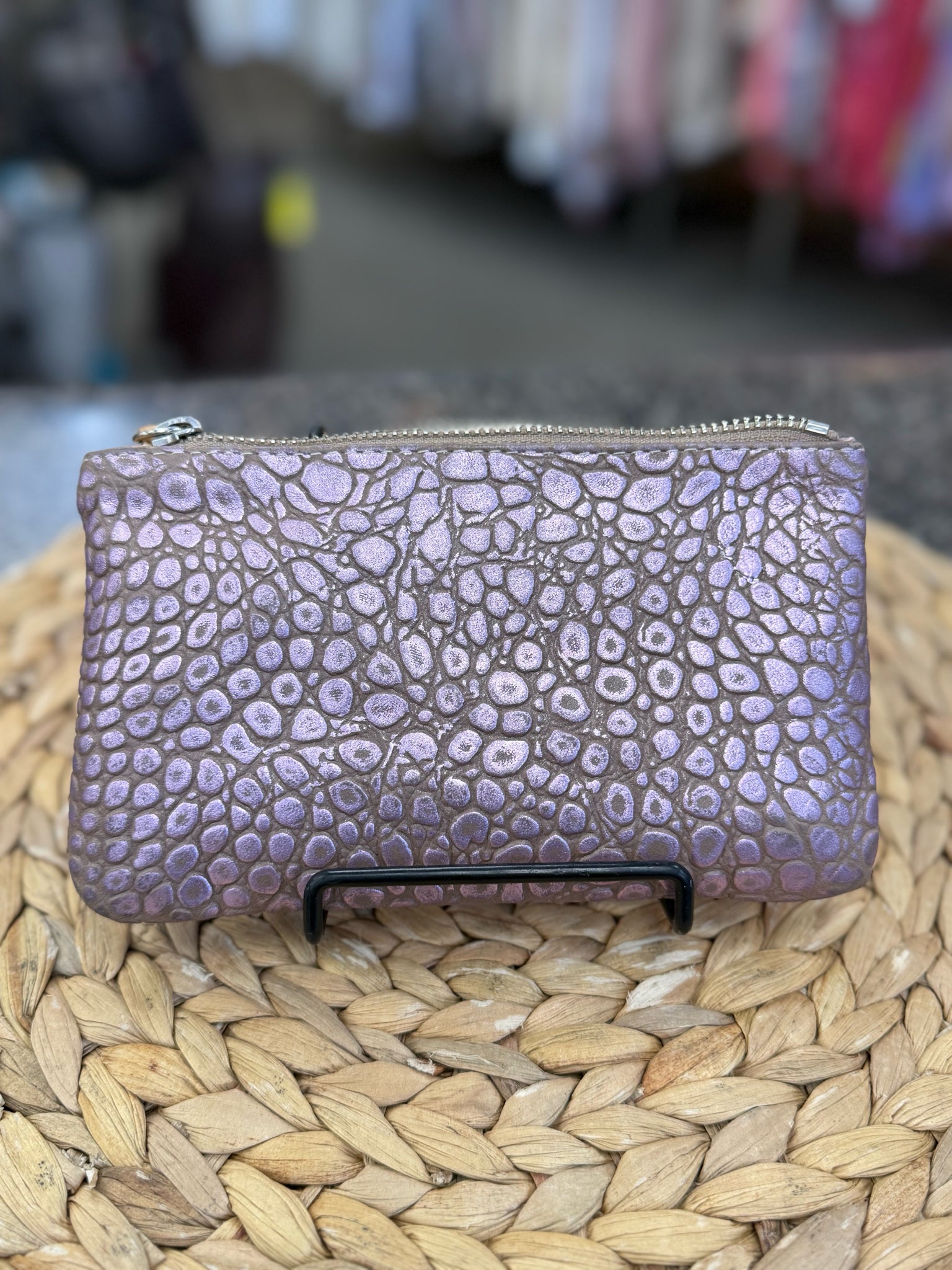 Pre-owned CONSUELA Purple Brown Trim Wallet