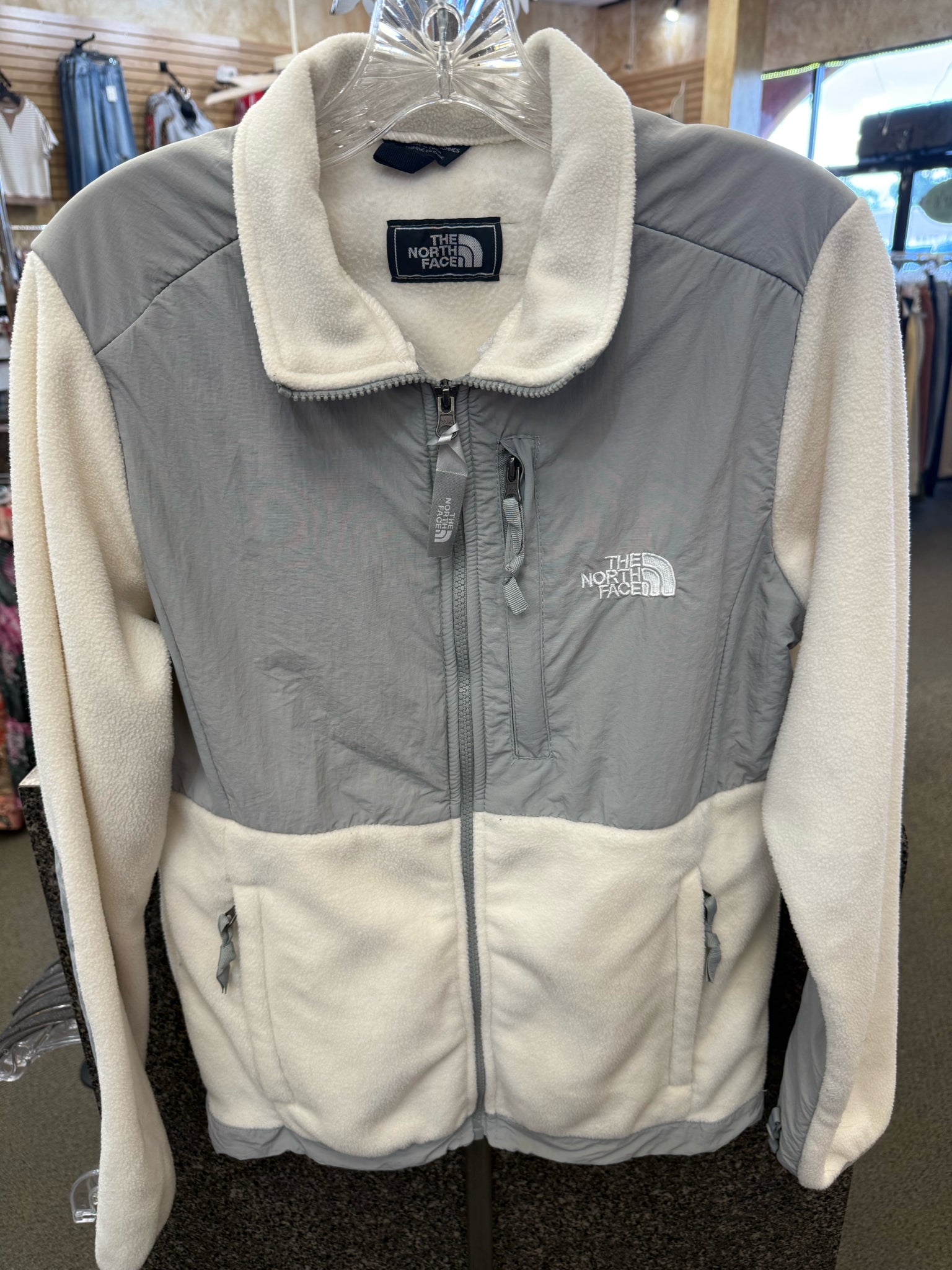 Pre-owned NORTH FACE Gray Off-white Size: M Long Sleeve Designer Light Wt Jacket
