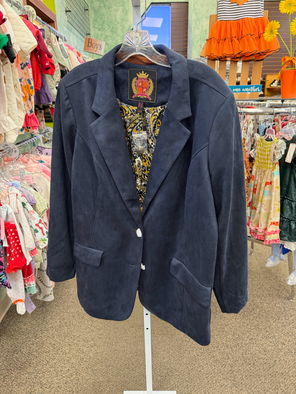 New with Tag ISAACMIZRAHI Navy Size: 2X Blazer