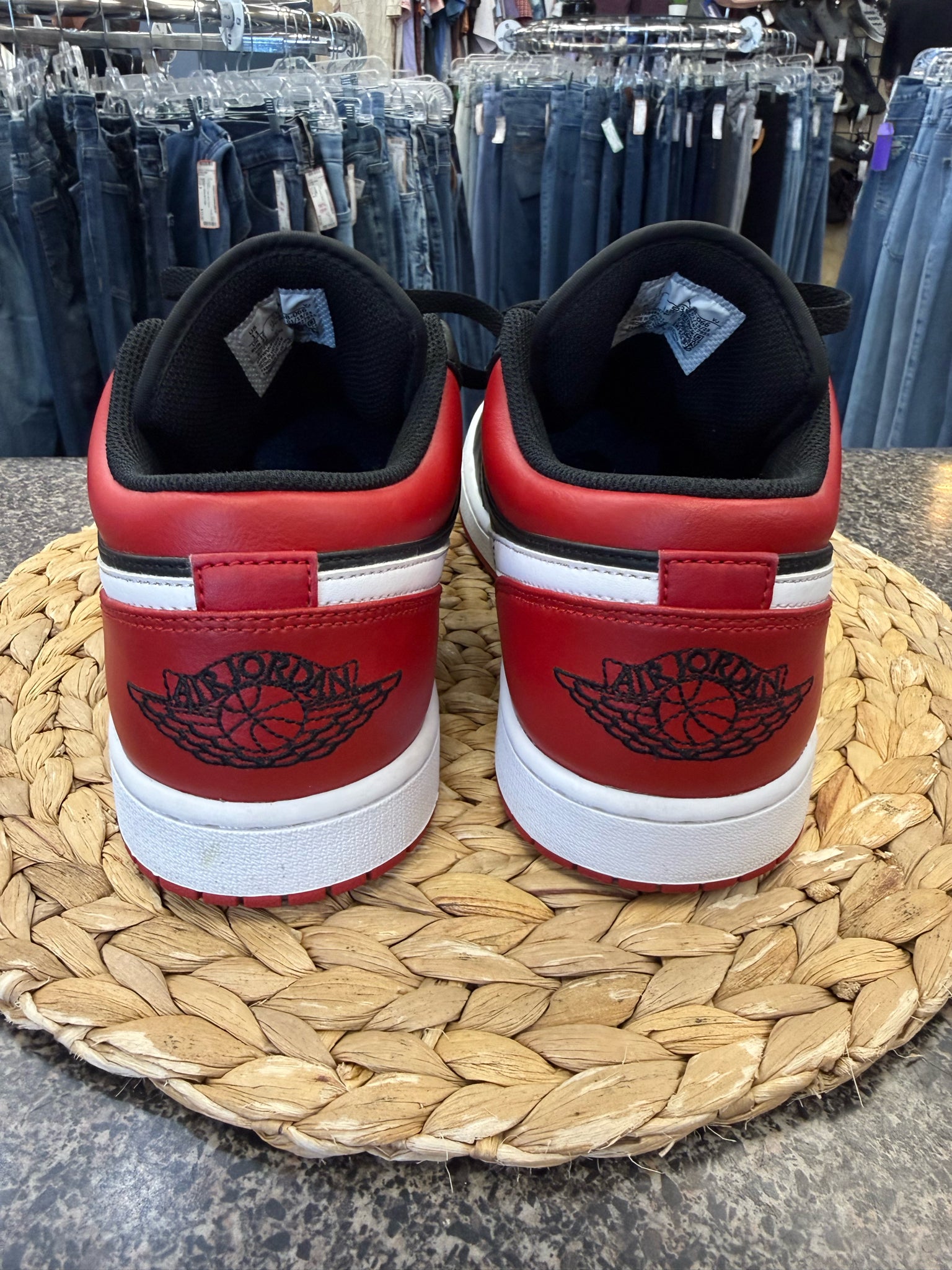 Pre-owned NIKE AIR FORCE Black Red Trim SHOE SIZE 11 MENS Designer Sneaker