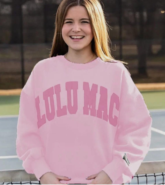 New LULU MAC Light pink Size S Long Sleeve Sweatshirt