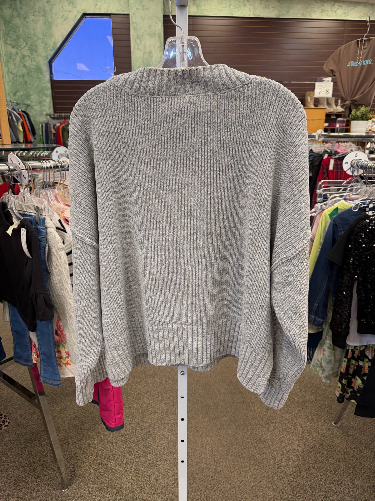 Pre-owned ABERCROMBIE Gray Size XL Long Sleeve Sweater