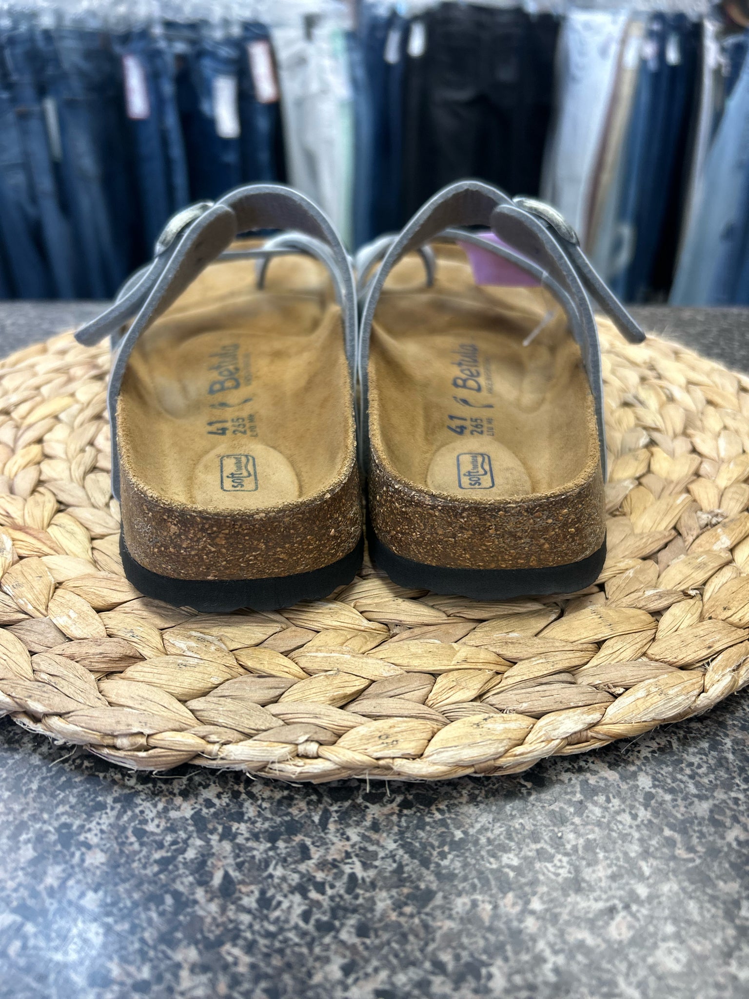 Pre-owned betula/birkenstocks Silver Size 10 Designer Sandal