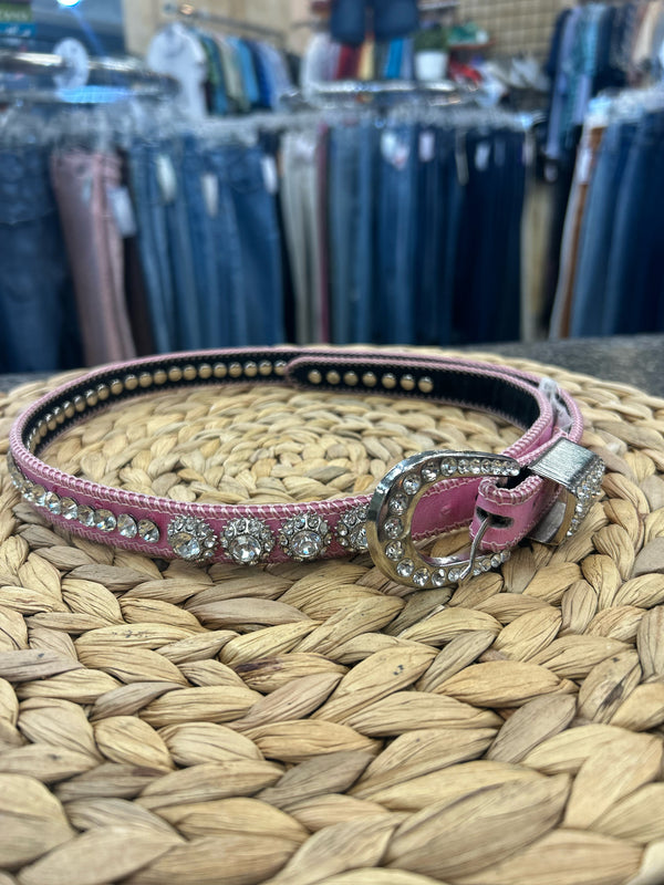 New with Tag SHYANNE Pink Silver Shoe Size 16 Girls Belt