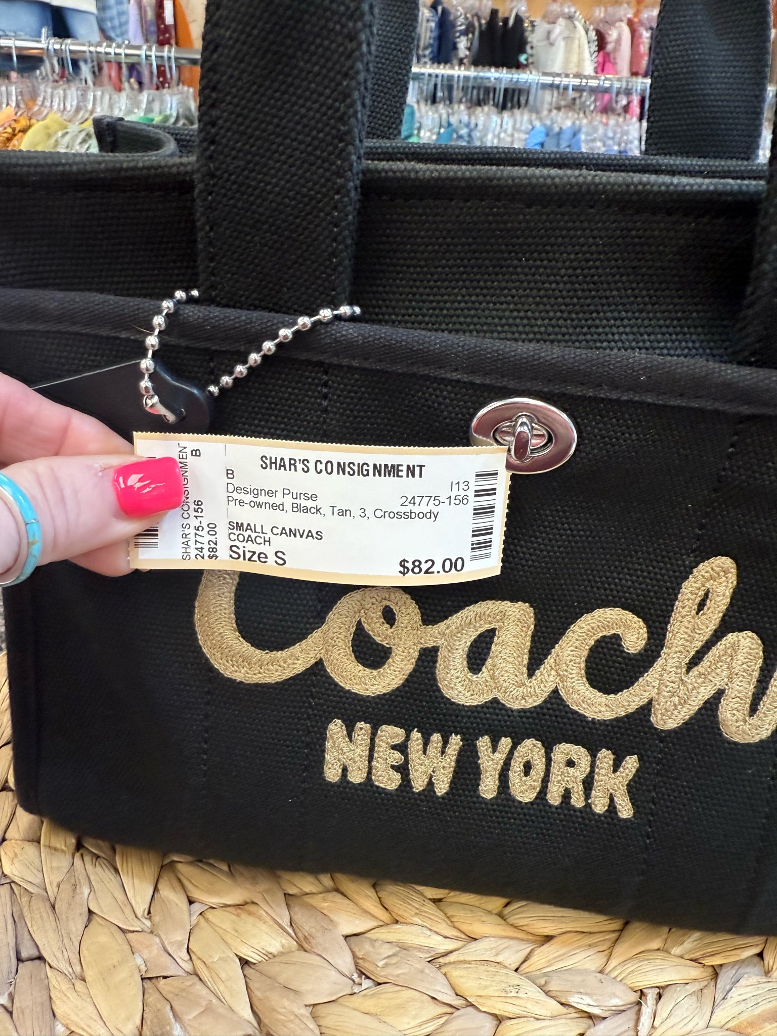 Pre-owned COACH Black Tan Crossbody Designer Purse