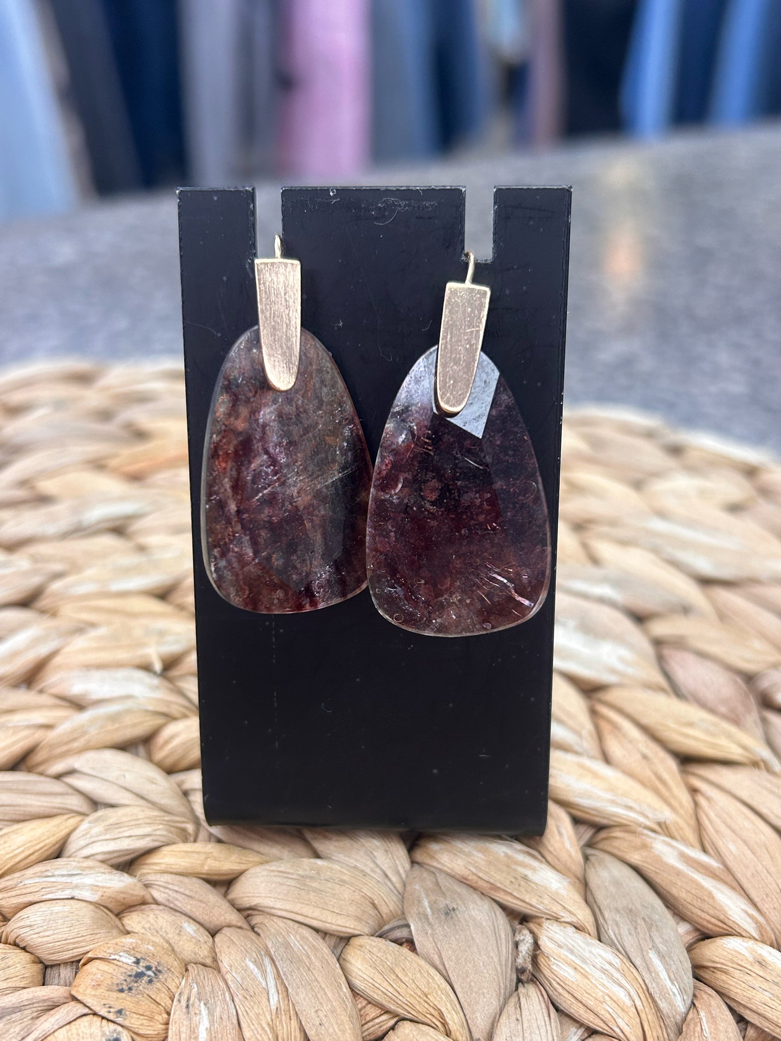 Pre-owned KENDRA SCOTT Amethyst Rose Gold Designer Earring