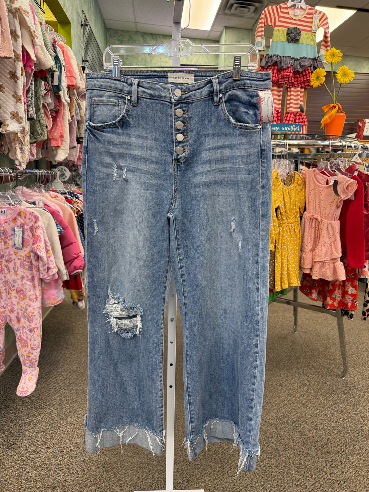 Pre-owned Risen LIGHT BLUE DENIM Size: 12 Jean