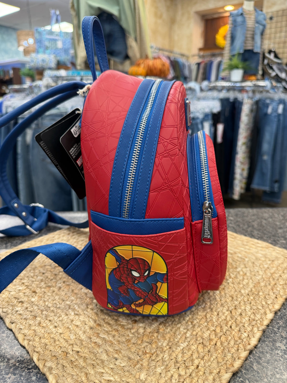New with Tag MARVEL Red Blue Trim S Backpack Purse
