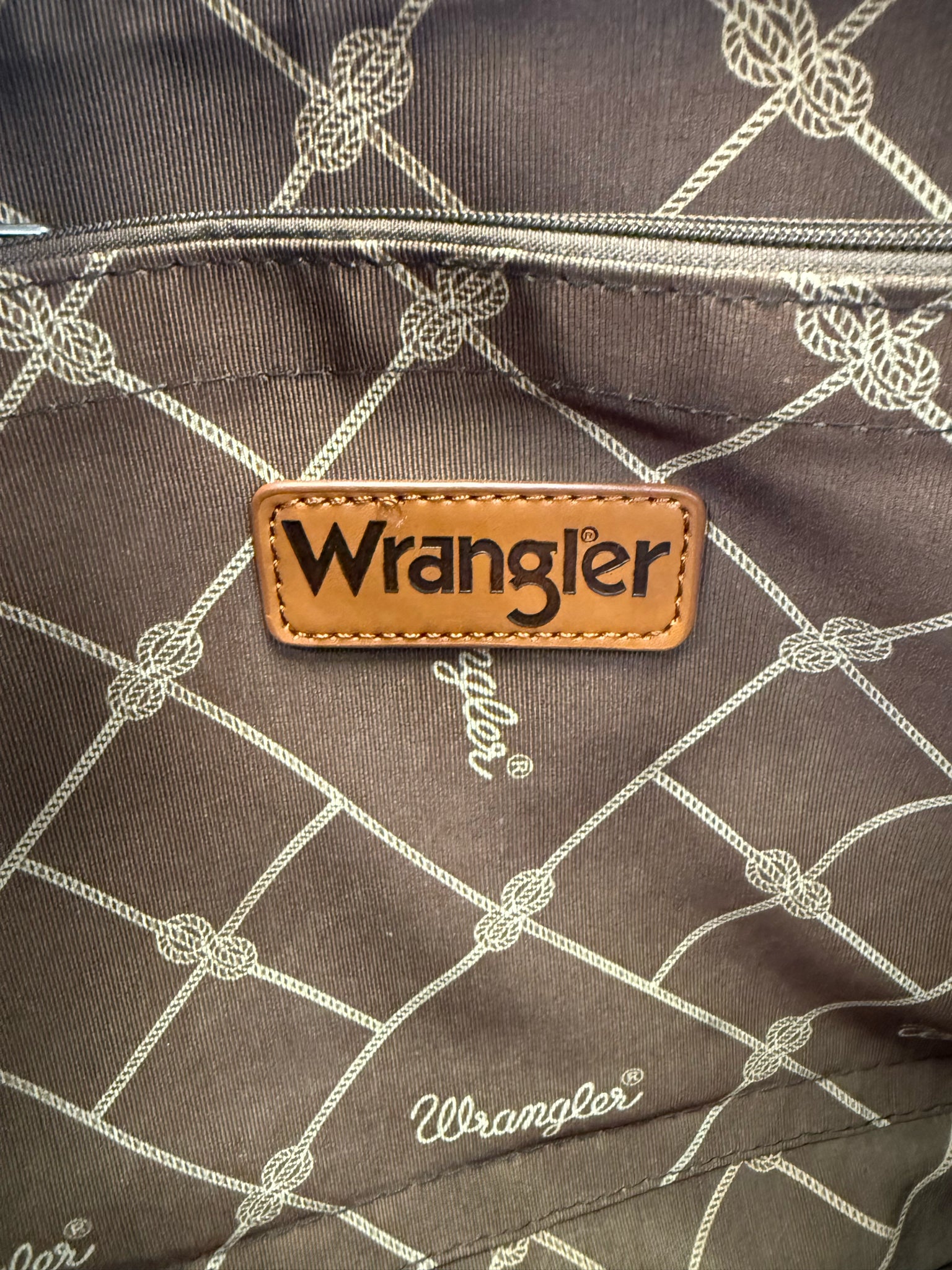 Pre-owned WRANGLER Tan Brown L Tote Purse