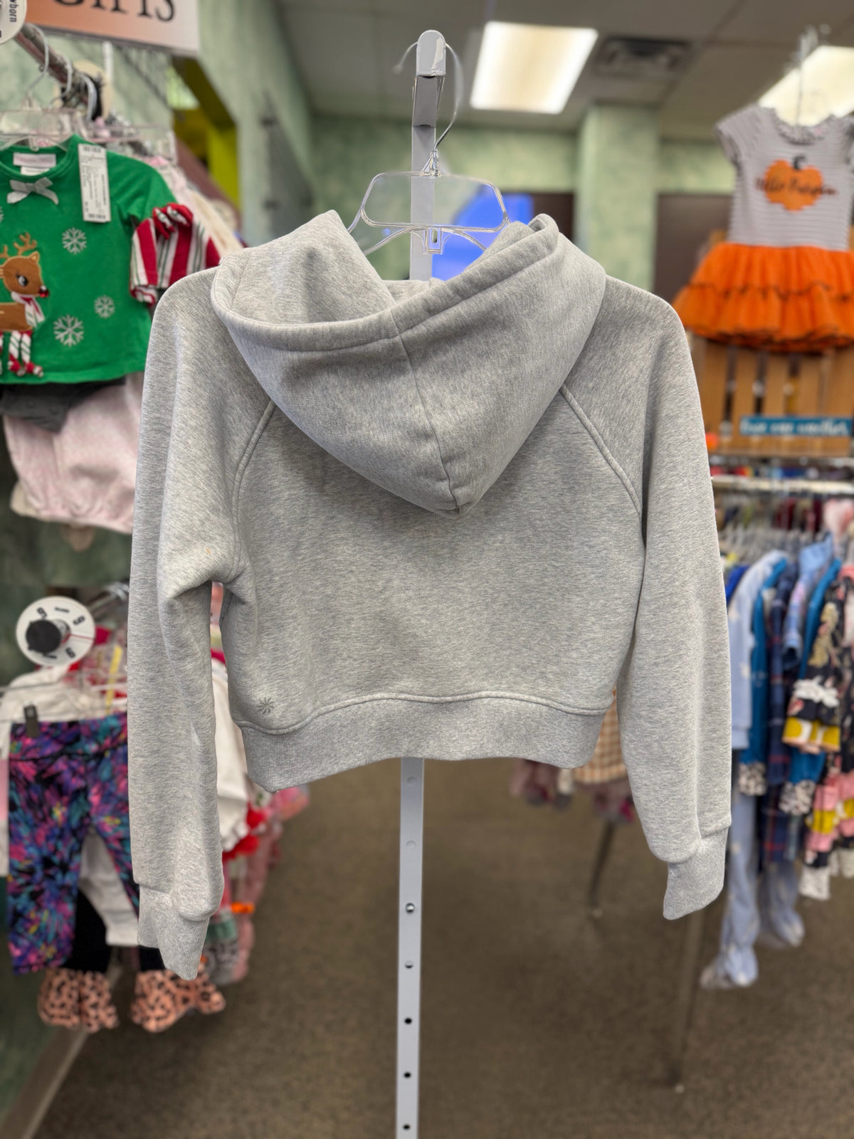 Pre-owned ATHLETA Gray blend Size 12 Long Sleeve Girls Pullover