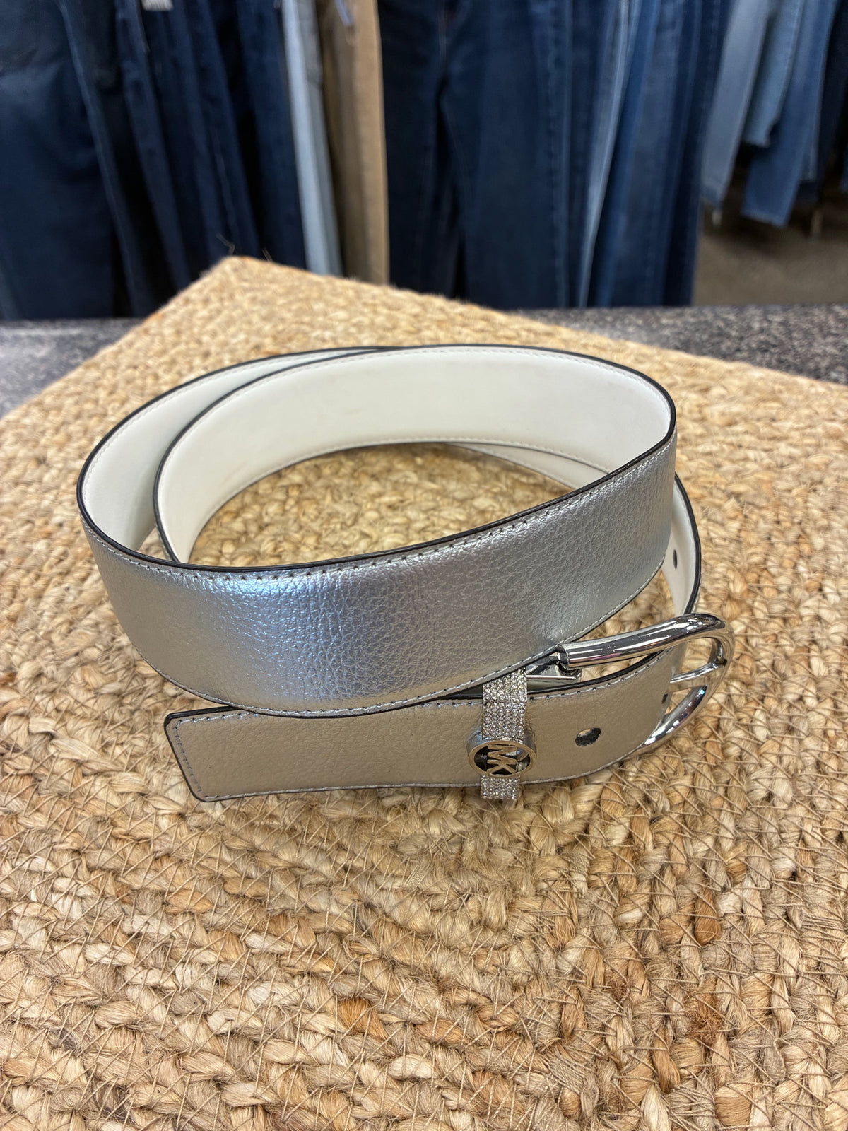 Pre-owned MICHAEL KORS Silver Blouse Size M BELT