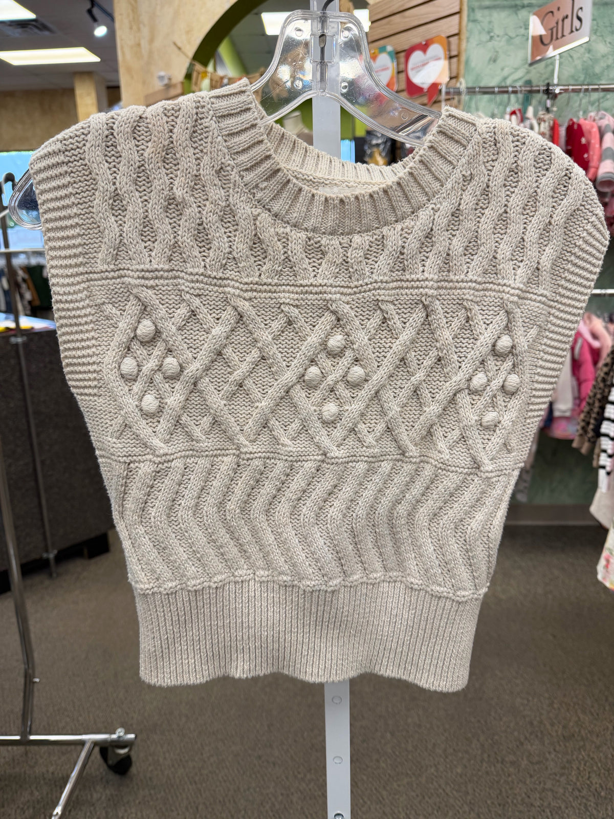 Pre-owned PURE Cream Size XS Sleeveless Sweater