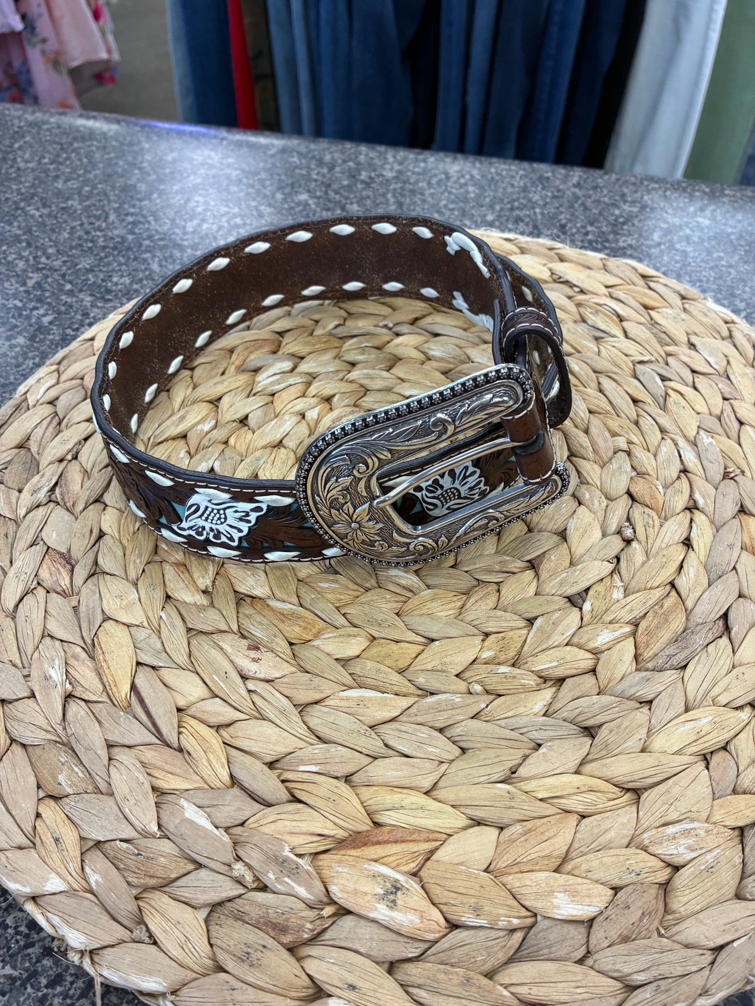 Pre-owned NOCONA Brown Shoe Size 7 Girls Belt