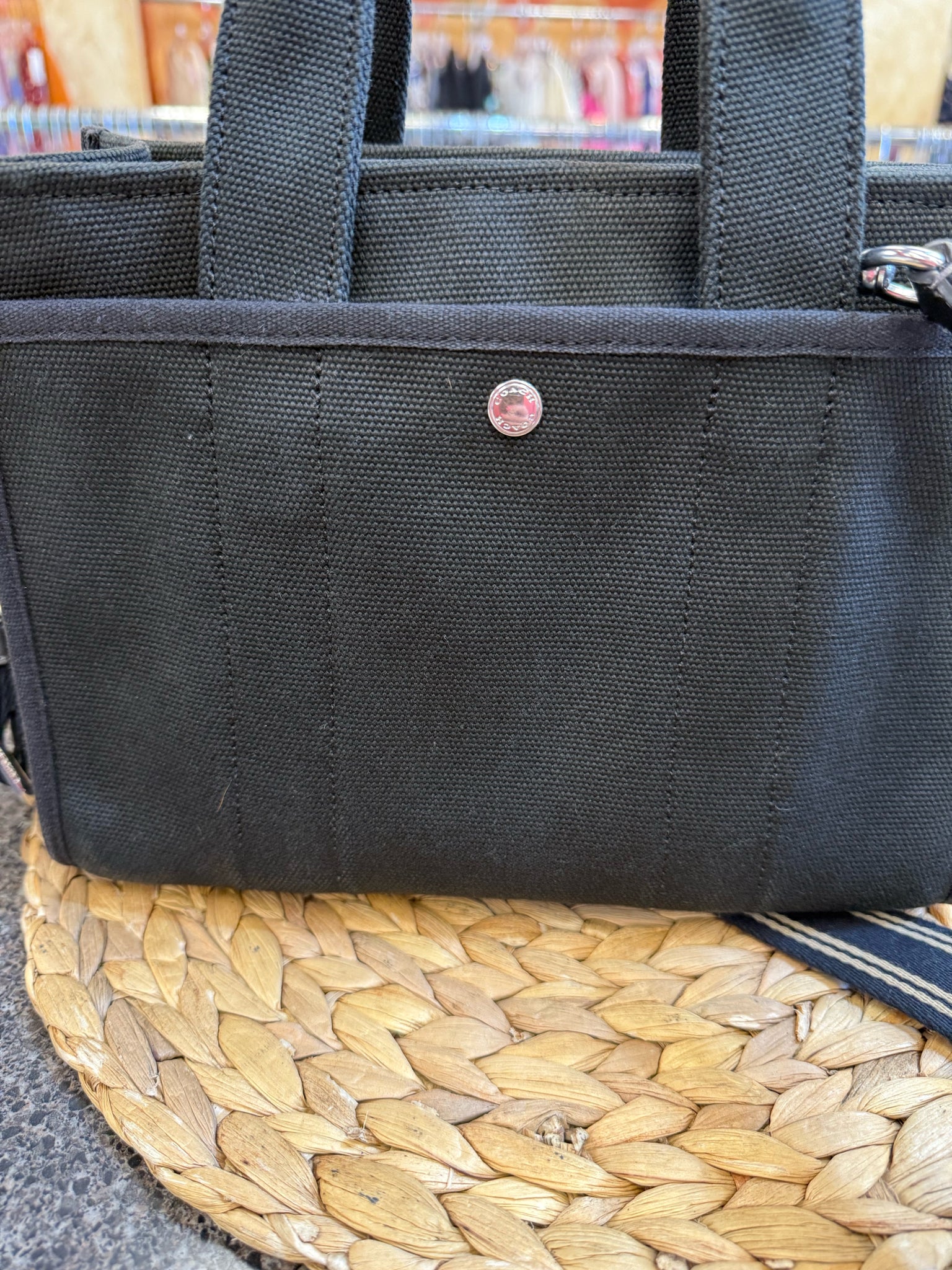 Pre-owned COACH Black Tan Crossbody Designer Purse