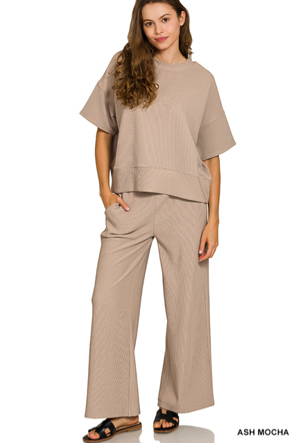 New Zenana Tan Dr Size S Short Sleeve PantSet