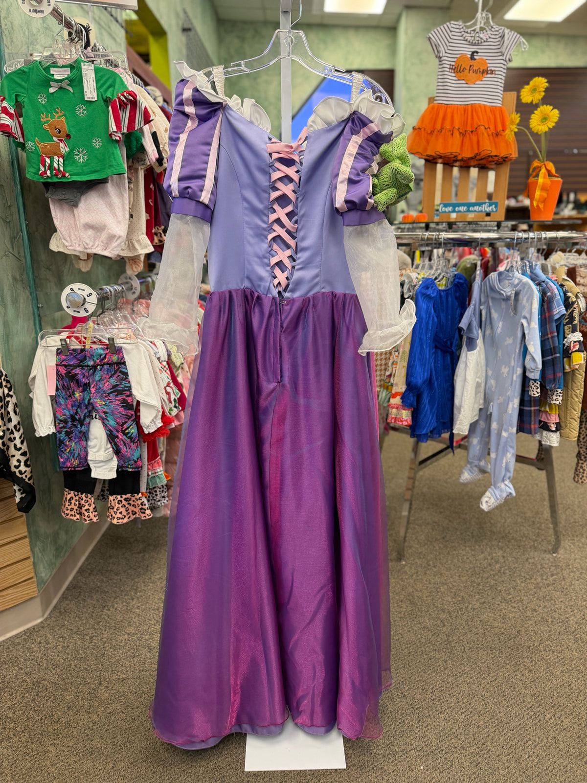 Pre-owned No Brand Blue Purple Sparkle Size 7 Quarter Sleeve Dress