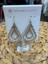 Pre-owned KENDRA SCOTT Gold Silver Designer Earring