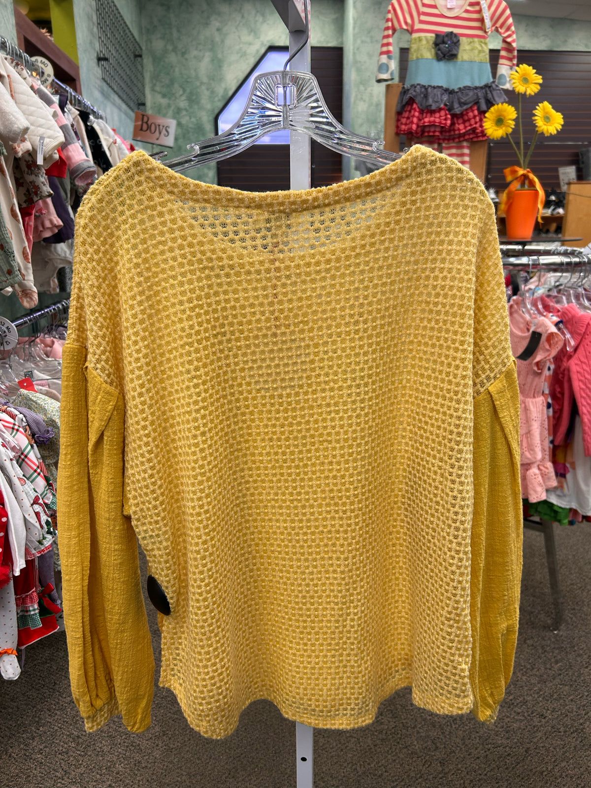 New with Tag UMGEE Yellow Size: M Long Sleeve Blouse