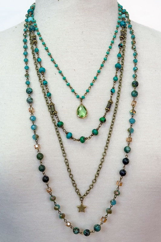 New with Tag DYLAN Green Turquoise Necklace