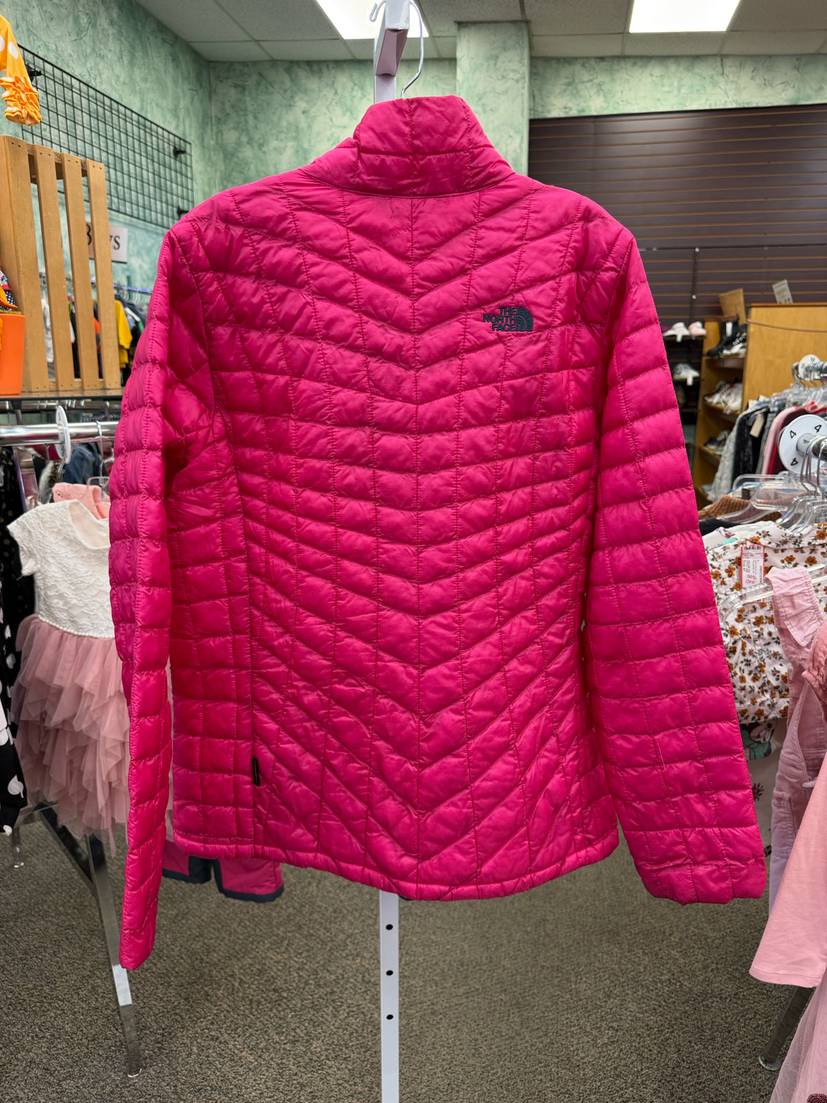 Pre-owned NORTH FACE Hot pink Black Trim Size: XL Long Sleeve Designer Jacket