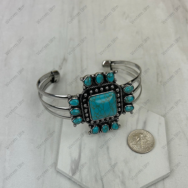 New WESTERN Turquoise Silver Bracelet