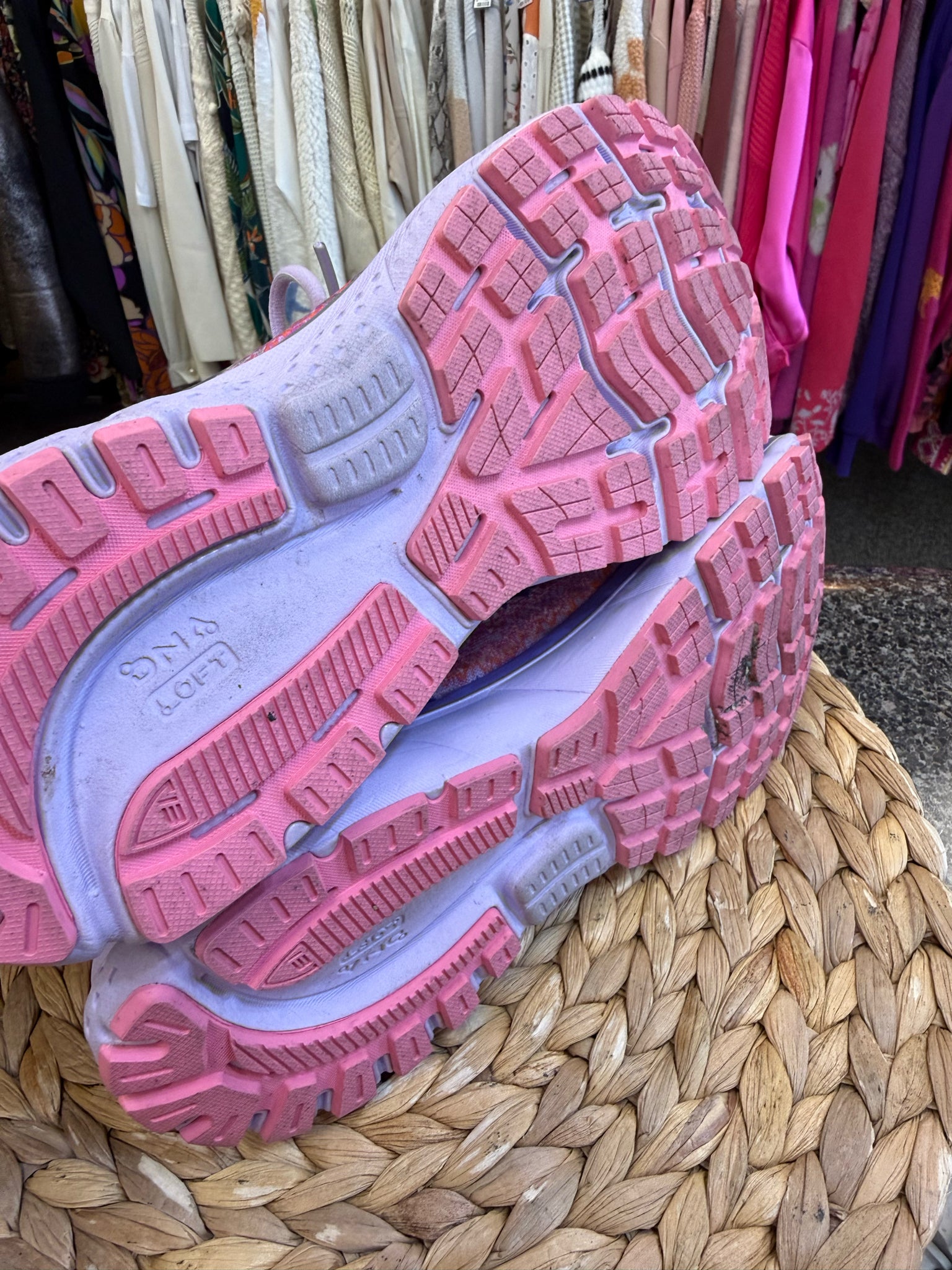 Pre-owned BROOKS Purple Tyedye Orange Size 10 Sneaker