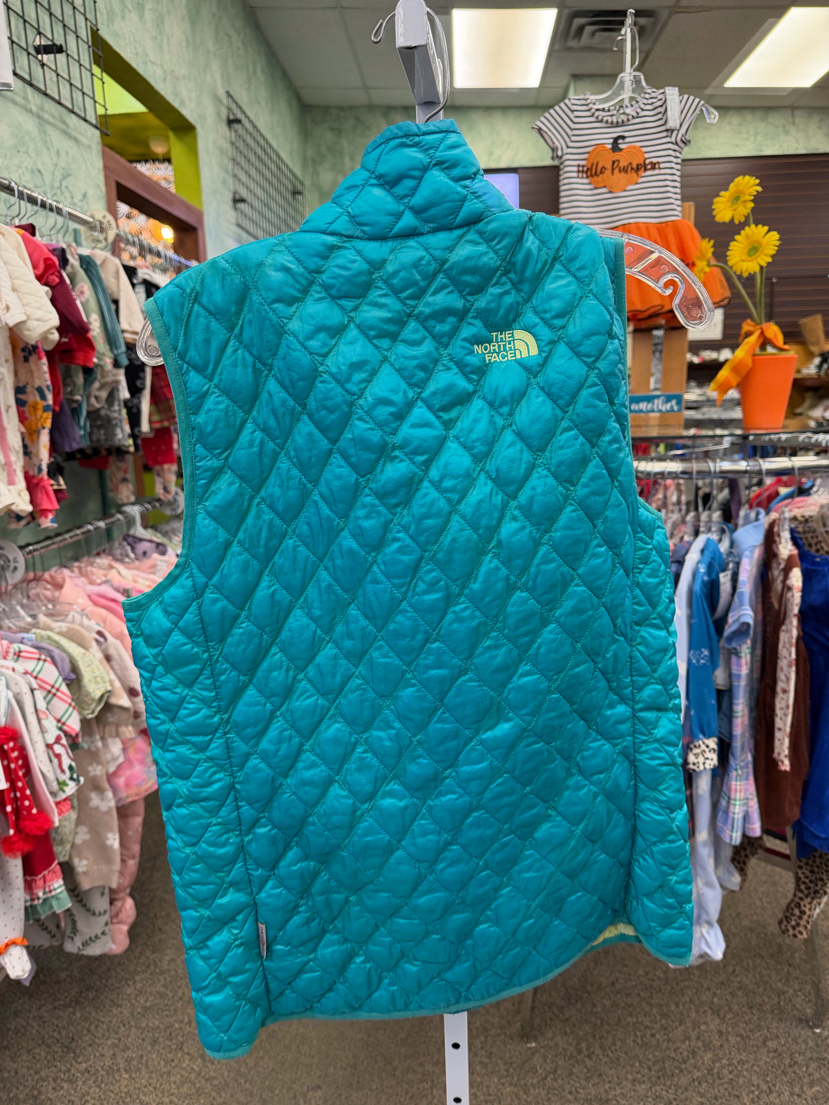 Pre-owned NORTH FACE Teal Green Inside Size M Sleeveless Vest