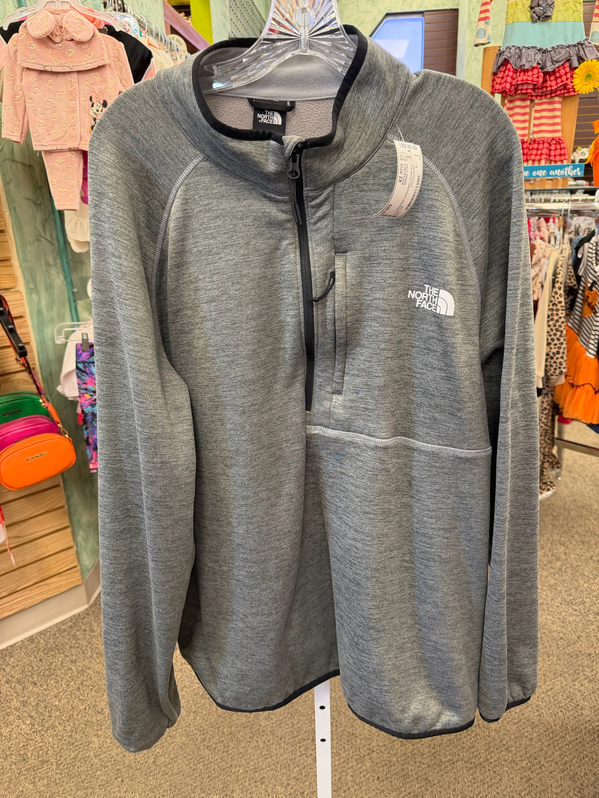 Pre-owned NORTH FACE Gray blend Men Size 2X Long Sleeve Mens Pullover