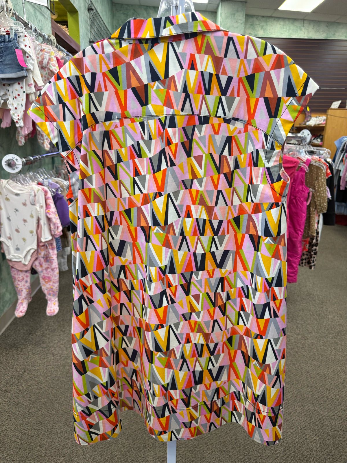 Pre-owned UNCLE FRANK Multi Color Off-white Size 6 Short Sleeve Dress