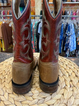 Pre-owned OLD WEST Tan Red C-SIZE 9 Boys Boots