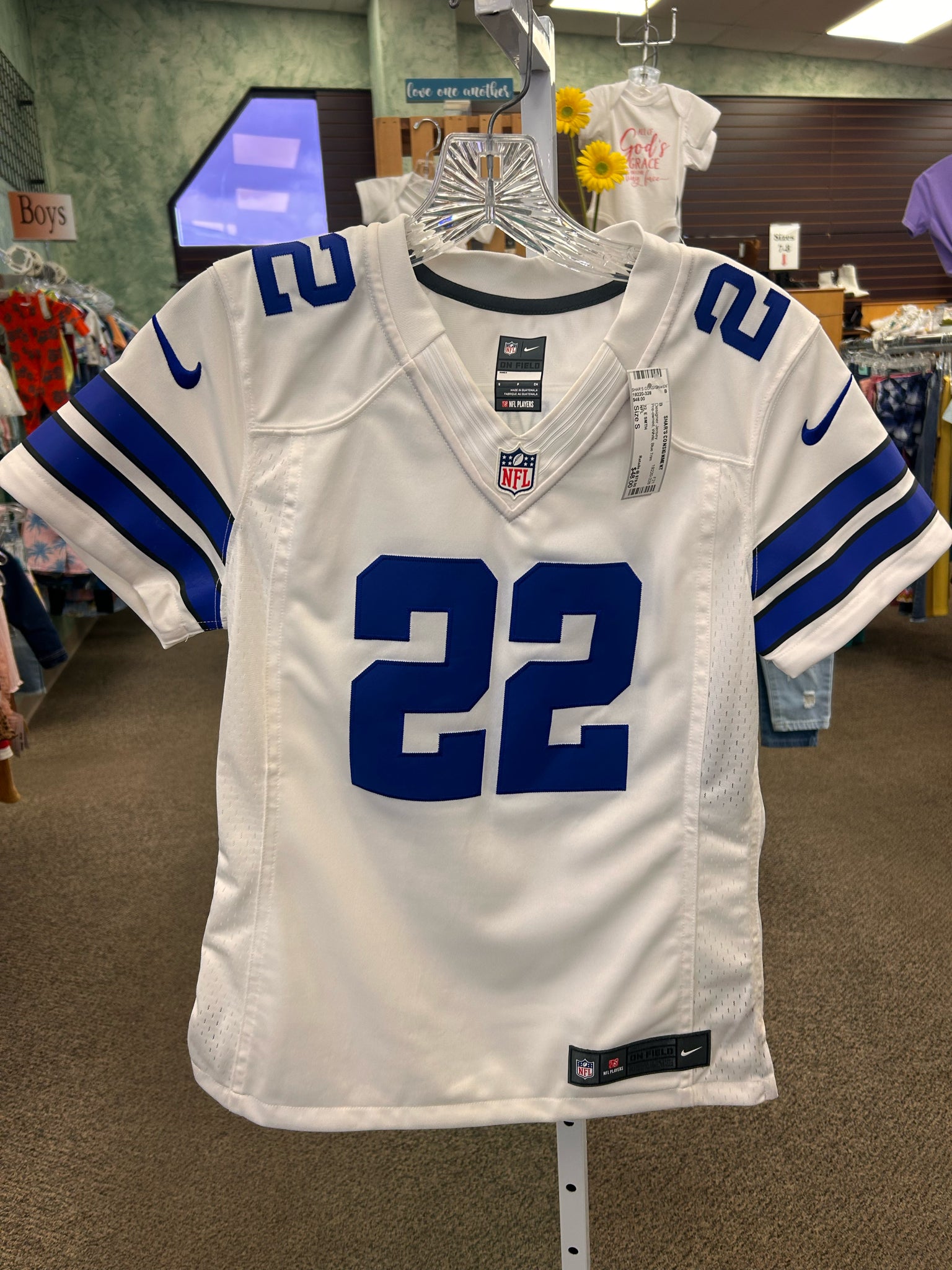 Pre-owned NFL White Blue Trim Size* S Designer Jersey