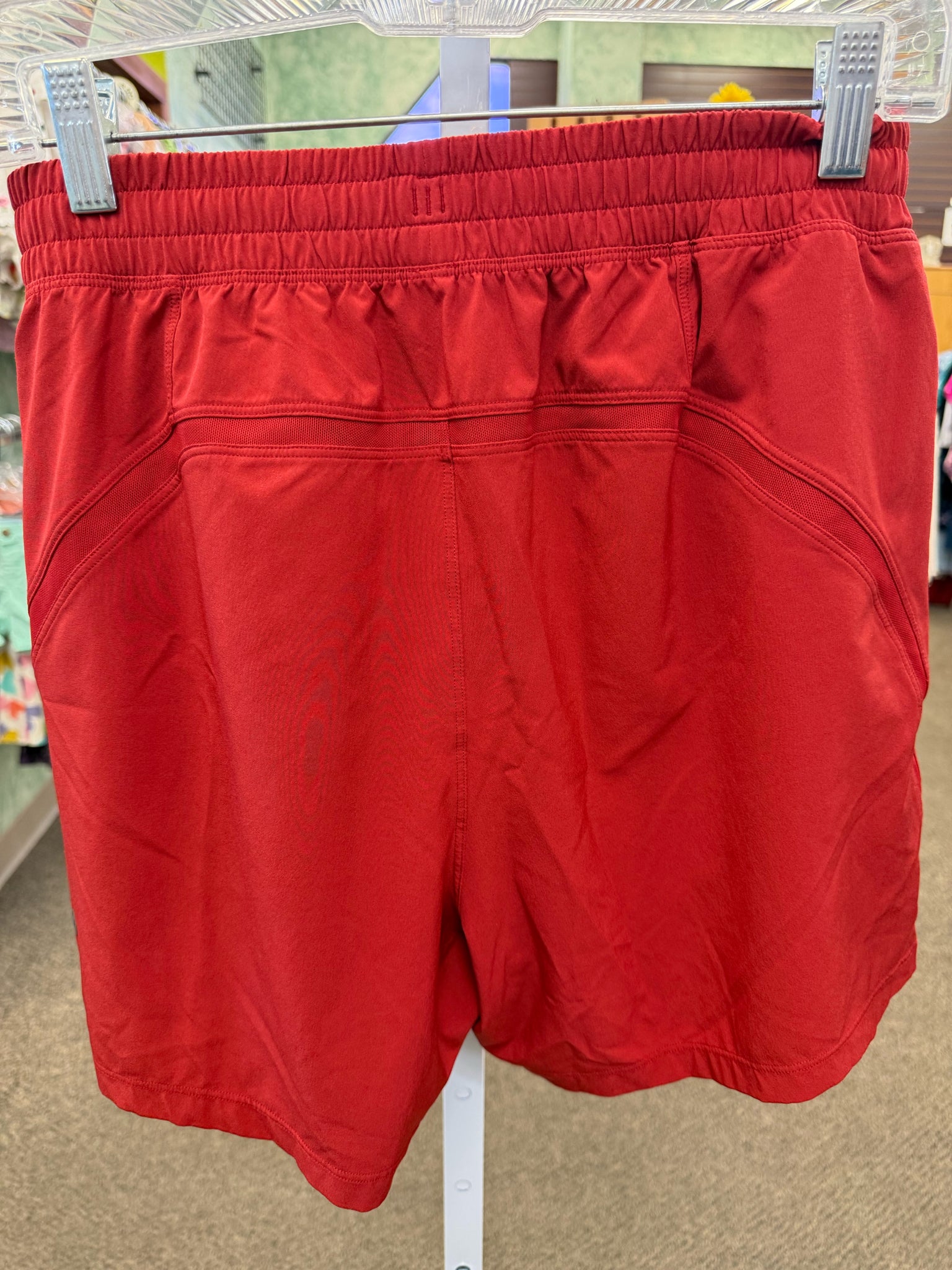 Pre-owned Lululemon Red Mens Size 34 Mens Shorts