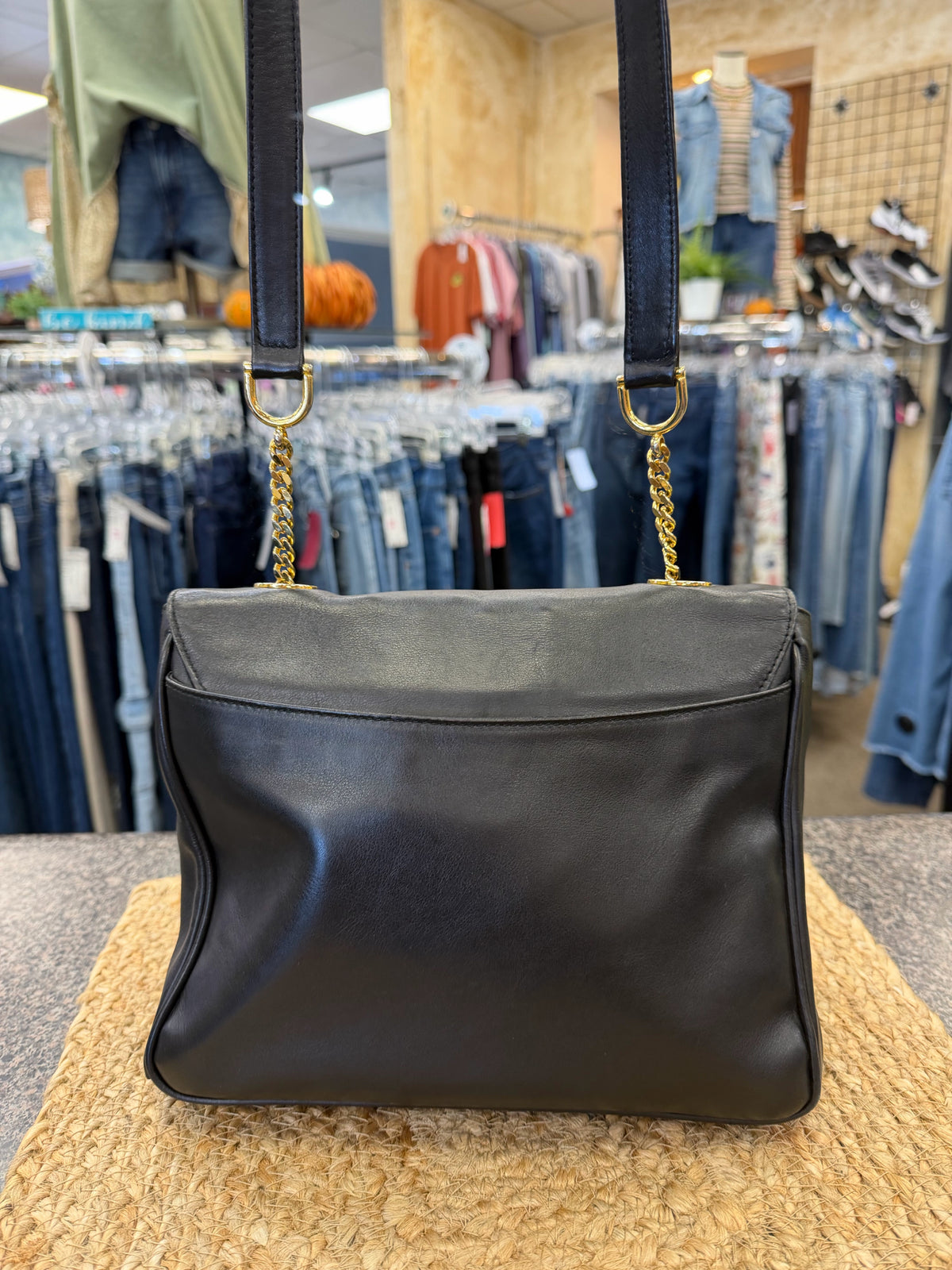 Pre-owned PALOMA PICASSO Black Gold Trim S Shoulder Purse