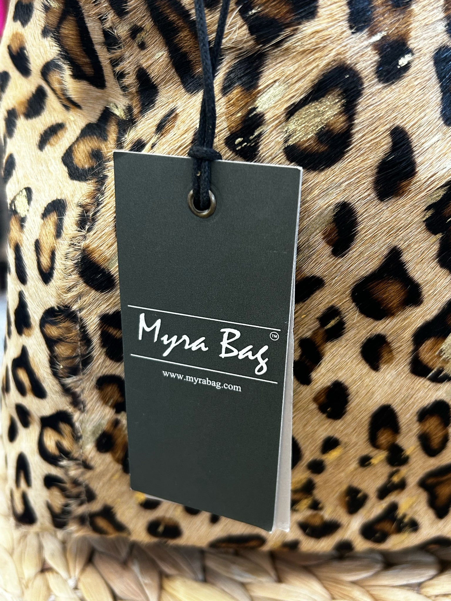 New with Tag Myra Bag Brown Leopard L Crossbody Purse