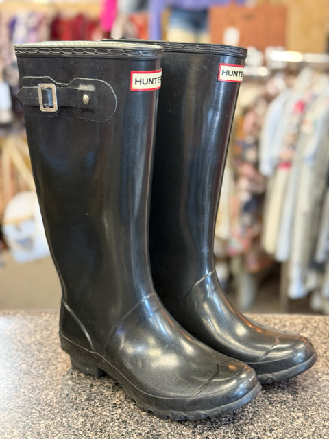 Pre-owned Hunter Black Size 6.5 Rainboot