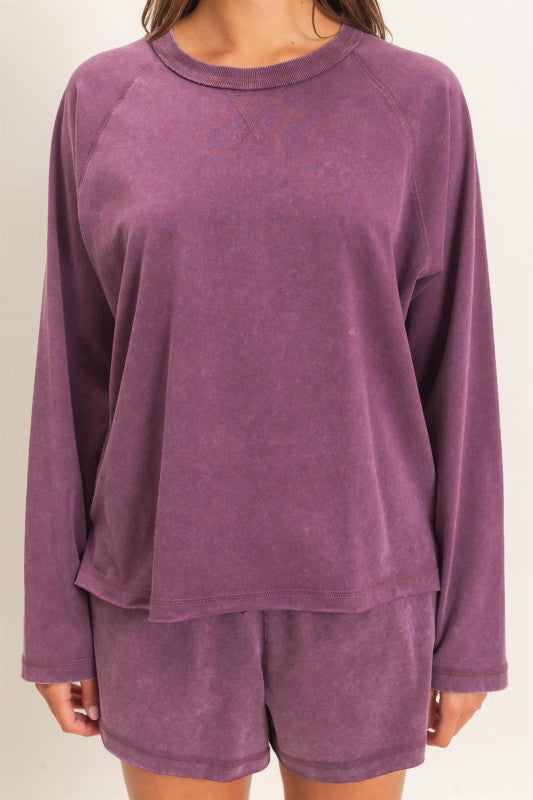 New DOUBLE ZERO Dark purple Dr Size S ShortSet